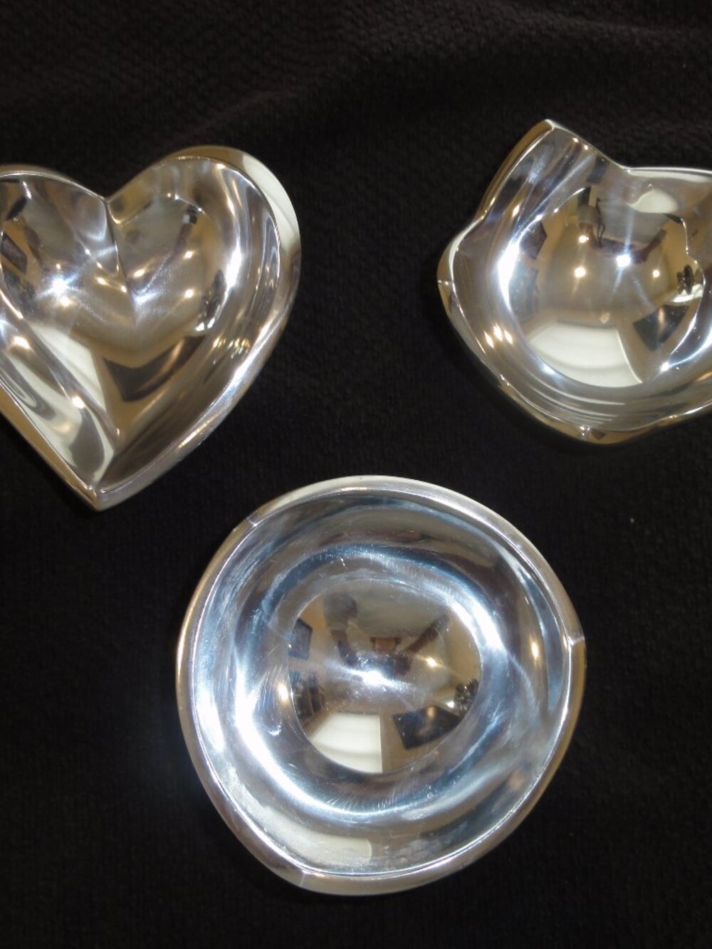 Nambe Miniature Bowl Set (3) Polished Dishes VERY GOOD CONDITION!